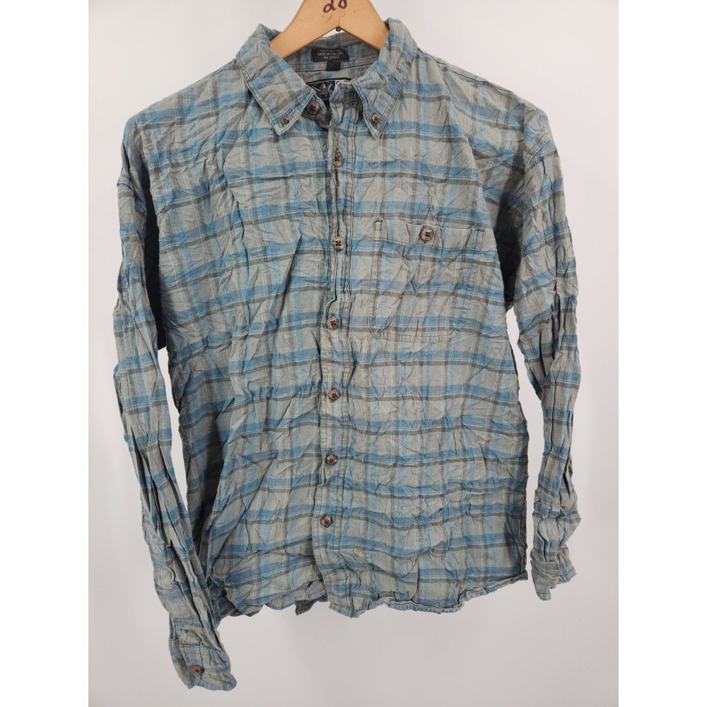 Canyon Outfitters Mens Plaid Long Sleeve Button Up Shirt Cotton Casual XL - Picture 3 of 6